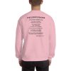 Light Pink Men’s Lords Prayer Christian Sweat Shirt Back