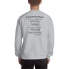 Sport Grey Men’s Lords Prayer Christian Sweat Shirt Back