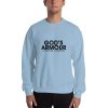 Light Blue Men’s Lords Prayer Christian Sweat Shirt Front