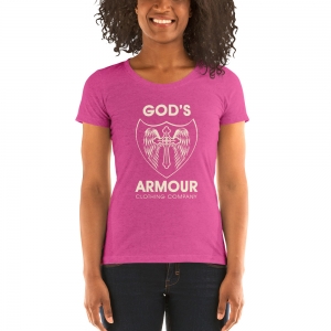 Berry Triblend Women’s Psalm 23 Short-Sleeve Christian T-Shirt Front