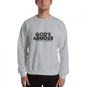 Sport Grey Men’s Lords Prayer Christian Sweat Shirt Front