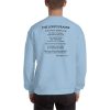 Light Blue Men’s Lords Prayer Christian Sweat Shirt Back